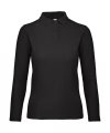 Dames Polo Lange Mouw B&C PWI13 Black